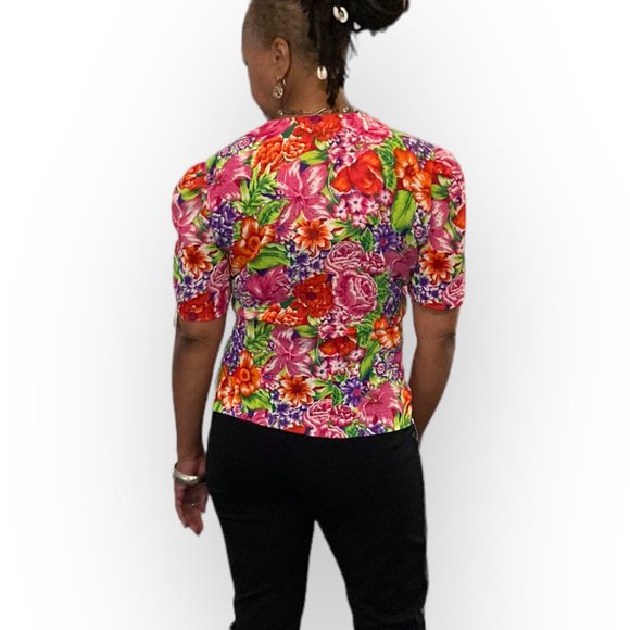 Floral Vintage Button Up Blouse - Picture 3 of 5